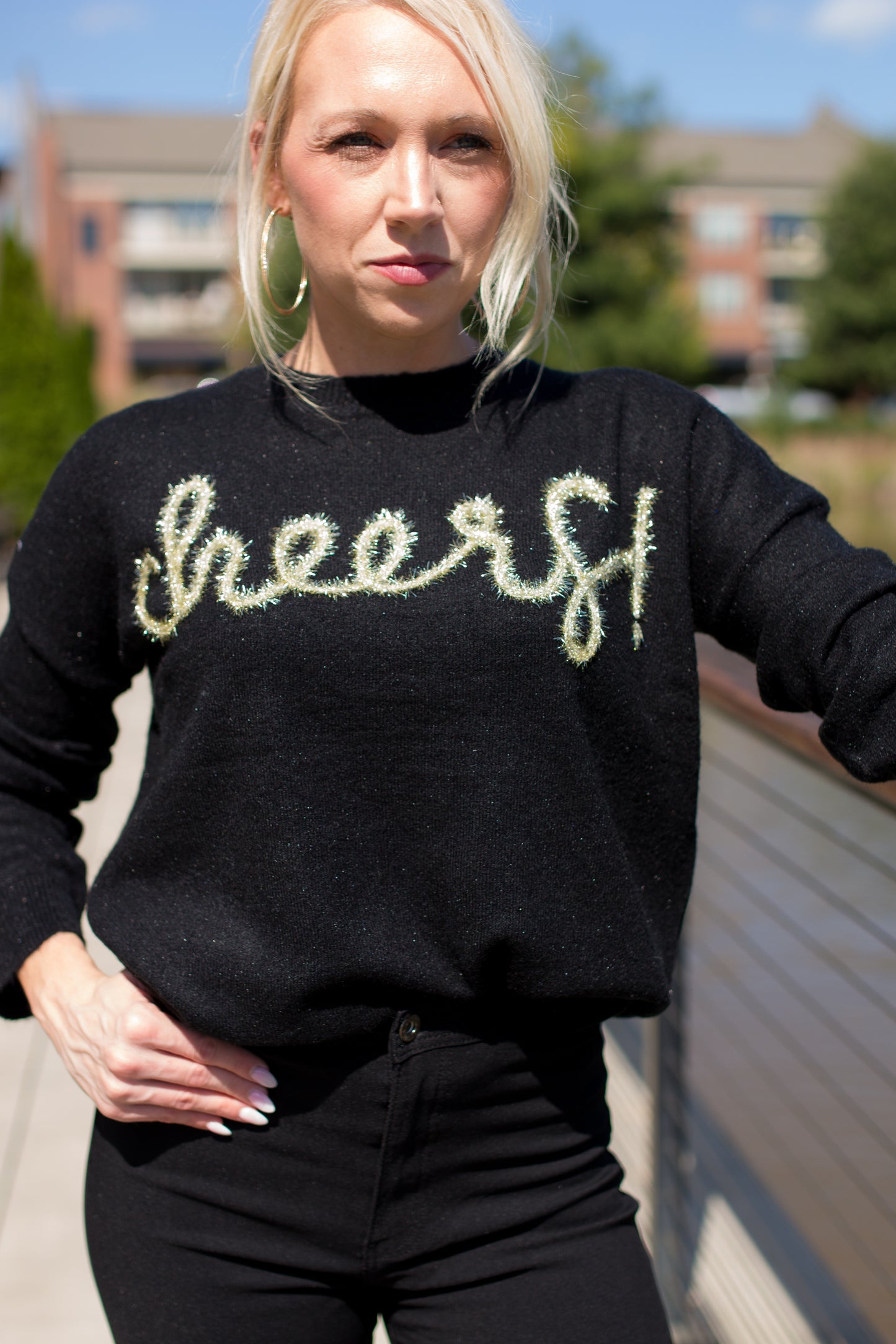 Krissy Cheers Holiday Sweater
